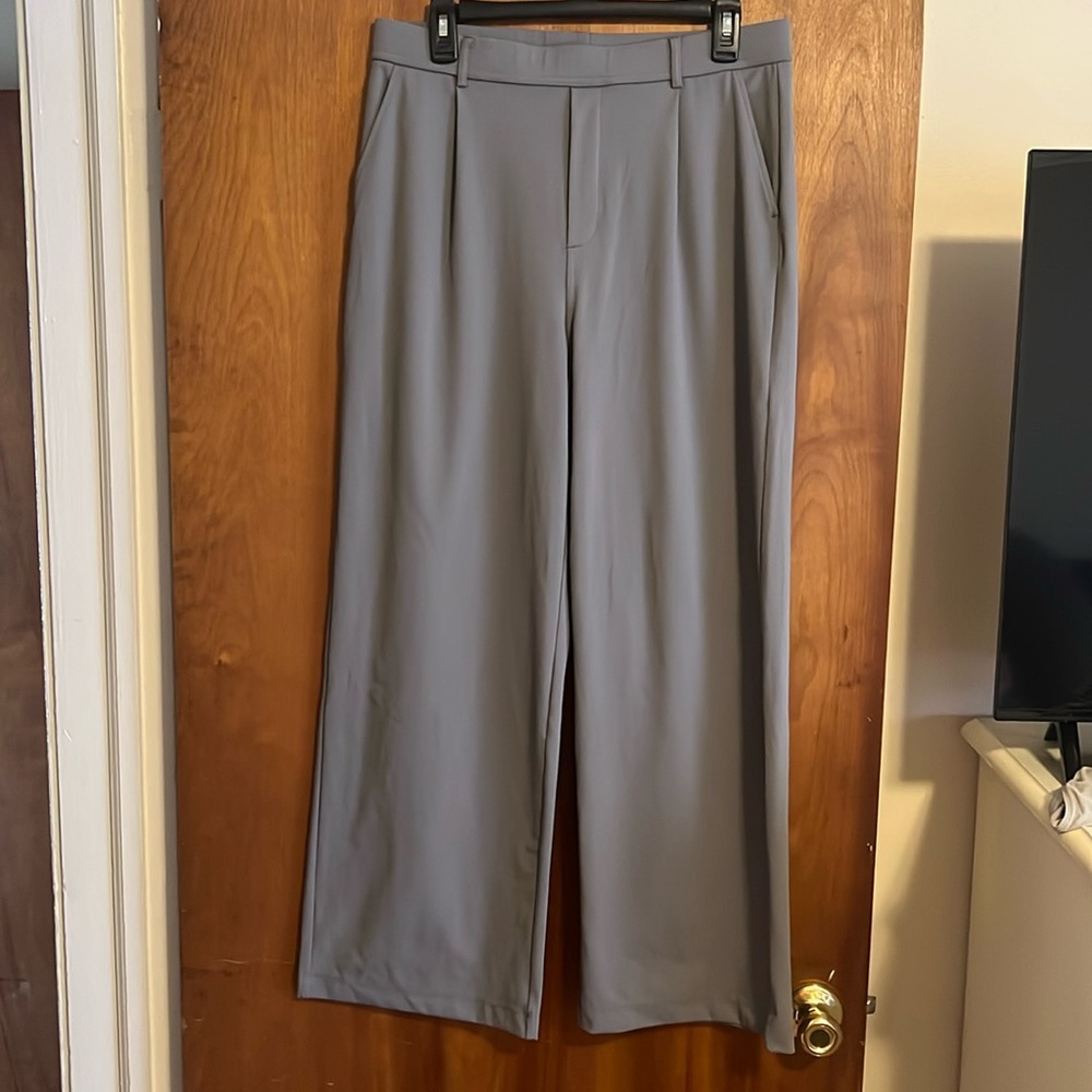 Women’s High Waisted Side Pocket Straight Leg Work Pants